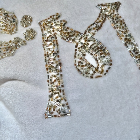 Merry and Bright Beaded White Velvet Pillow Down Fill, Dash Away Home 20 x 20 - Picture 4 of 9